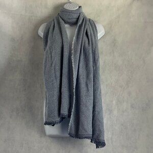 INC International Concepts Women's Two-Tone Shine Wrap Scarf, Navy Blue, OS